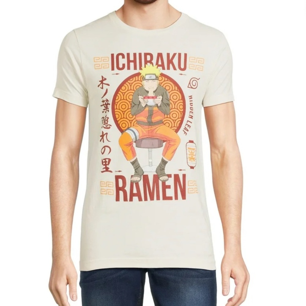 NWT men’s t shirt medium naruto anime stretchy TS 25